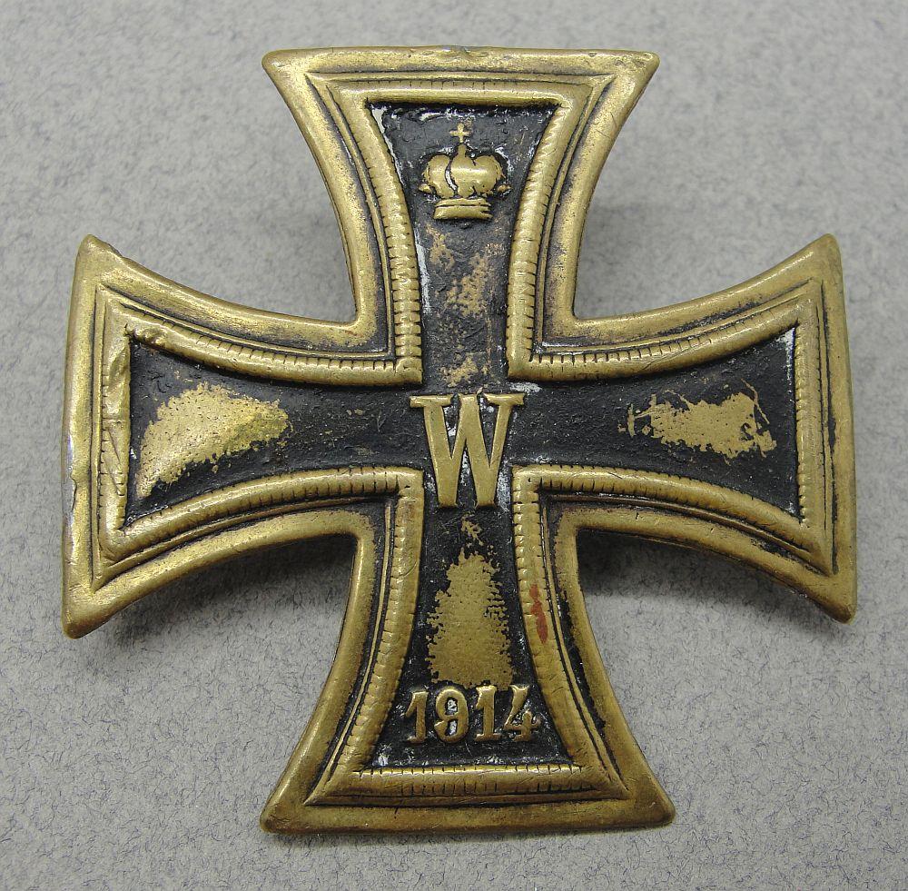 WW1 Iron Cross First Class, Brass, Screw-back Version
