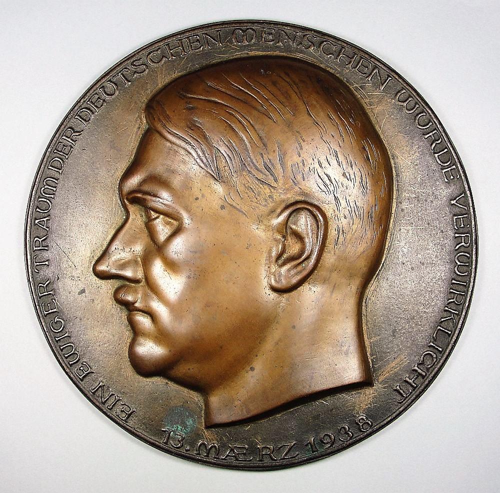 Adolf Hitler's Profile High Relief Bronze