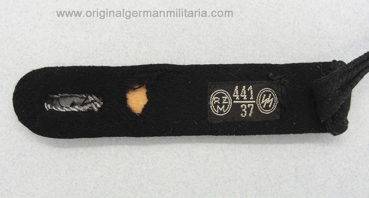 Allgemeine-SS Officer's Shoulder Board with 1937 SS-RZM Tag