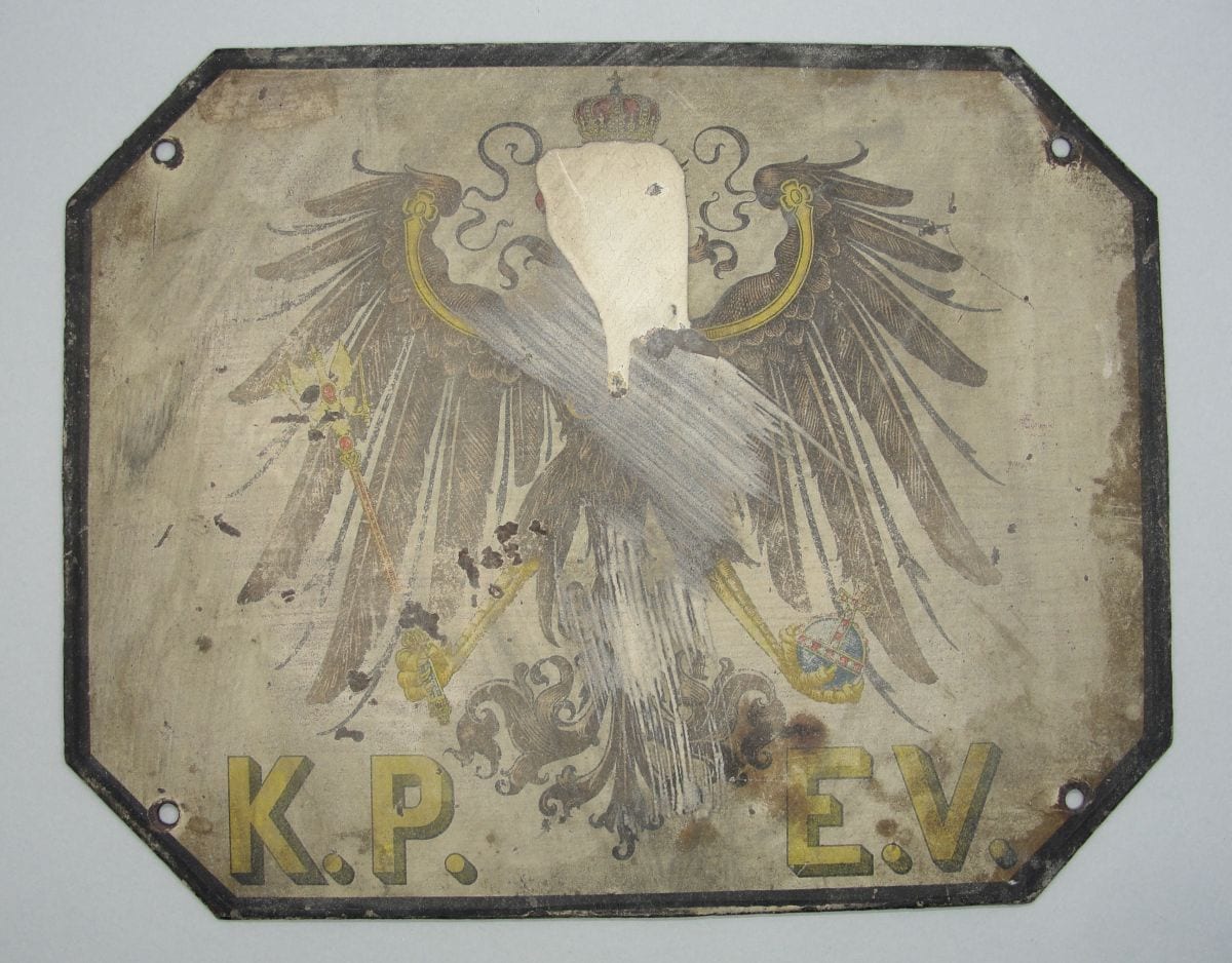 K.P.E.V. Royal Prussian Railway Administration Shield for Train
