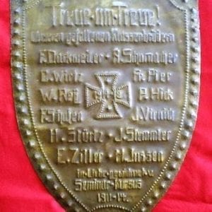 Large Plaque for WW1 Killed Soldiers from Their Classmates