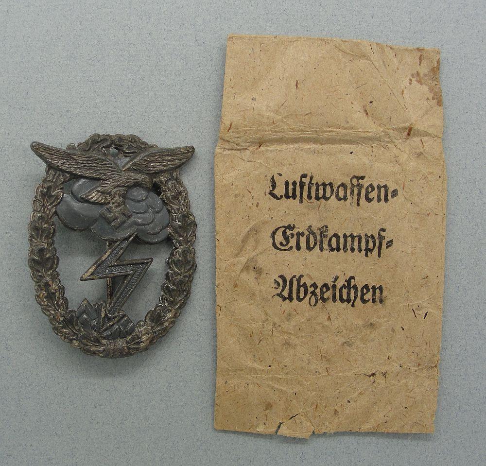 Luftwaffe Ground Assault Badge by Arno Wallpach  in Original Titled Packet