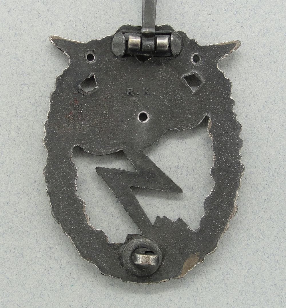 Luftwaffe Ground Assault Badge by "R.K.", No Eagle