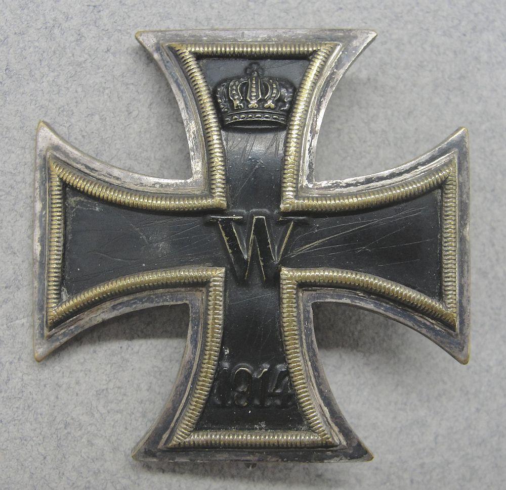 WW1 Iron Cross, First Class, Brass-Based Example