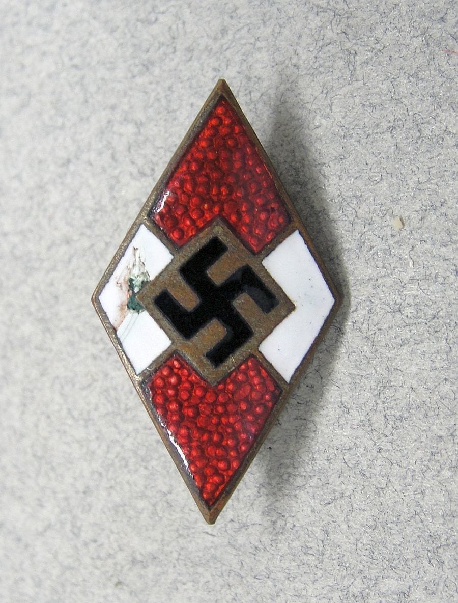Hitler Youth Membership Badge marked Ges. Gesch. RZM