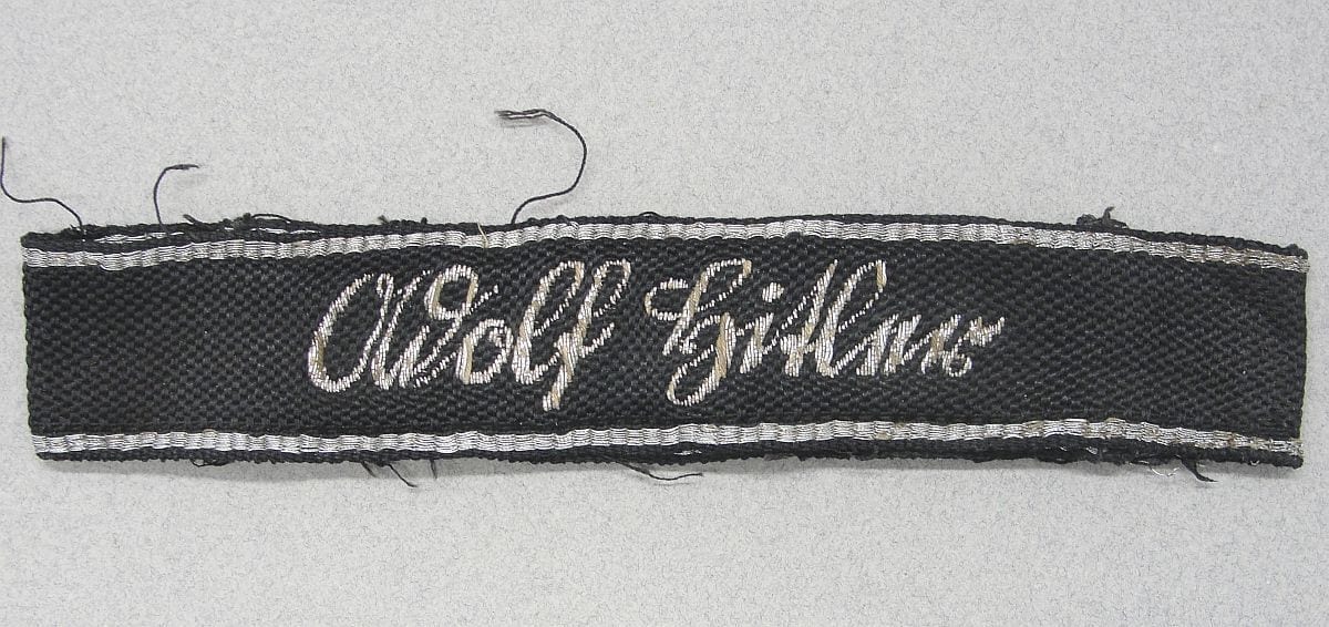 Flatwire Adolf Hitler Officer's Cuff Title, Tunic-Removed