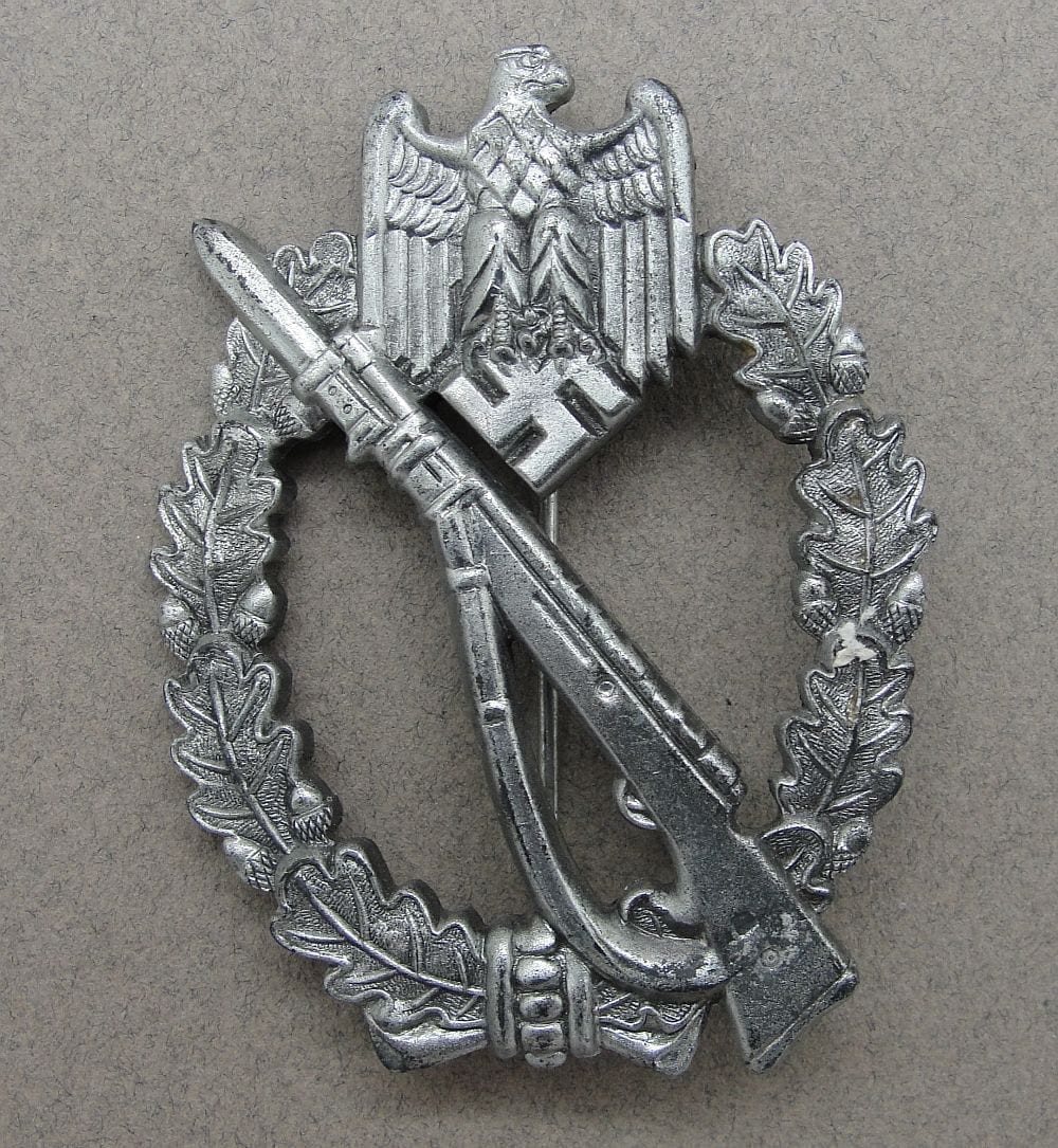 Army/Waffen-SS Infantry Assault Badge, Silver Grade by "M.K.4"