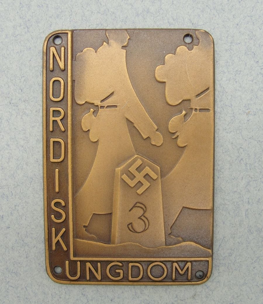 Swedish Nordic Youth Nordisk Ungdom March Plaque "3"