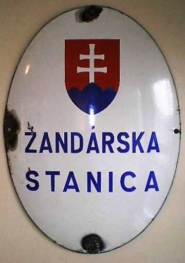 German-Ally Slovakia WW2 Gendarmerie Station "ZANDARSKA STANICA" Large Sign