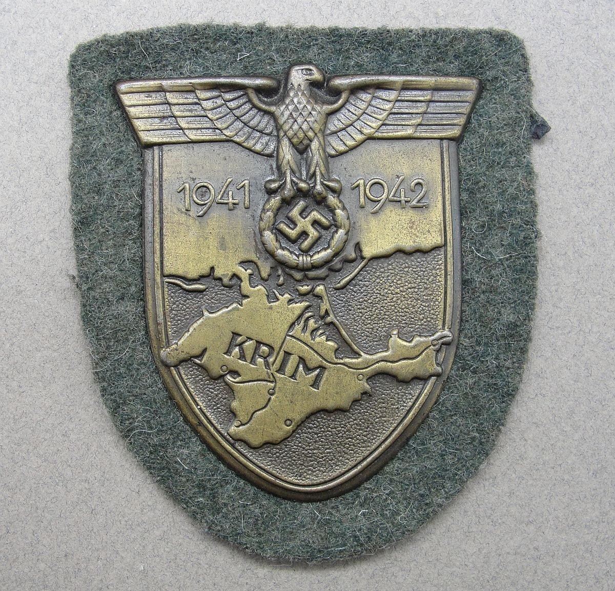 KRIM Shield on Army/Waffen-SS Backing by J.F.S.
