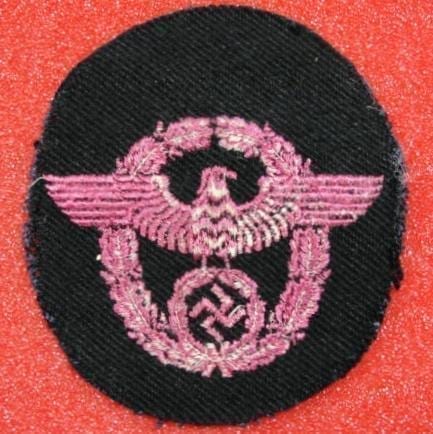 Fire Protection Police Sleeve Insignia on Ribbed Wool
